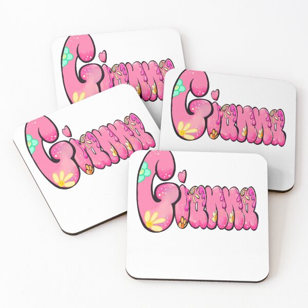 Item preview, Gianna Name - Pink Floral Bubble Letter Aesthetic Retro Boho Design designed and sold by Artonmytee.