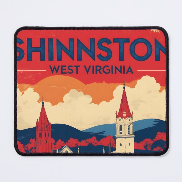 Item preview, Shinnston West Virginia 1950s USA Vintage Travel Tourism designed and sold by TravelersGems.