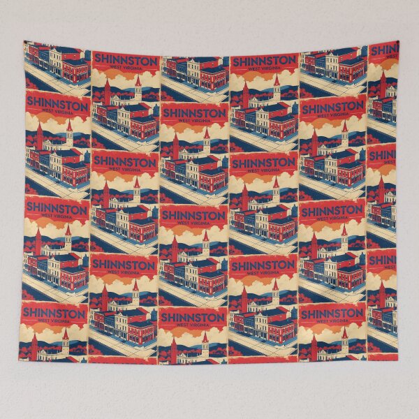 Item preview, Shinnston West Virginia 1950s USA Vintage Travel Tourism designed and sold by TravelersGems.