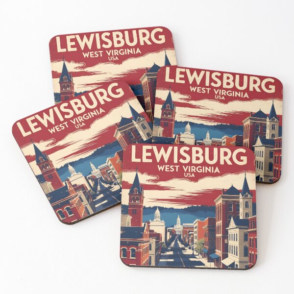 Item preview, Lewisburg West Virginia 1950s USA Vintage Travel Tourism designed and sold by TravelersGems.