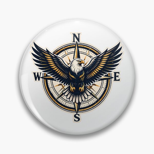 Item preview, Vintage Eagle Compass Adventure Freedom Wilderness Design designed and sold by Digital Culture Studio.
