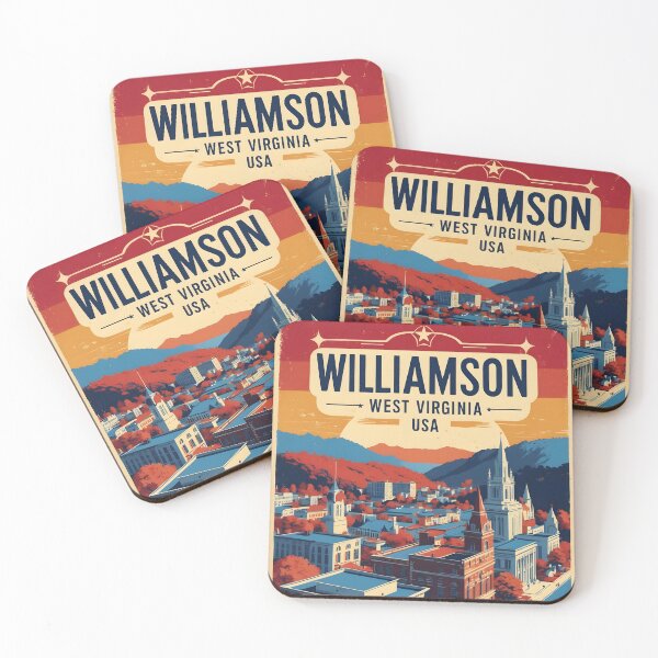 Item preview, Williamson West Virginia 1950s USA Vintage Travel Tourism designed and sold by TravelersGems.