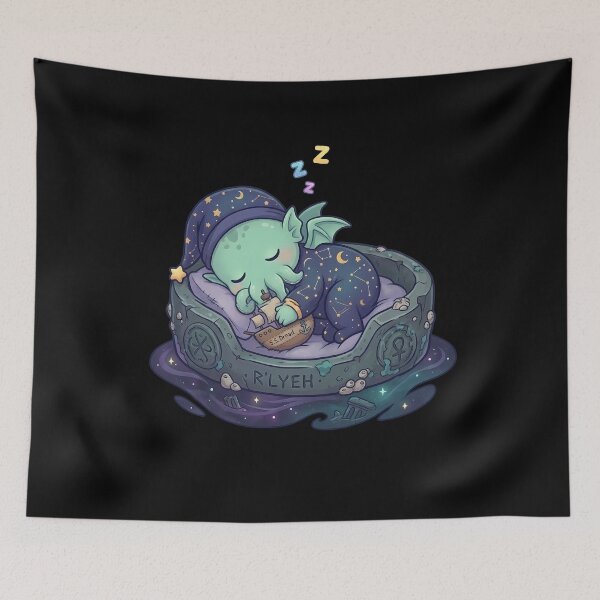 Item preview, Adorable Chibi Cthulhu Sleeping in Rlyeh designed and sold by k3rstman1.