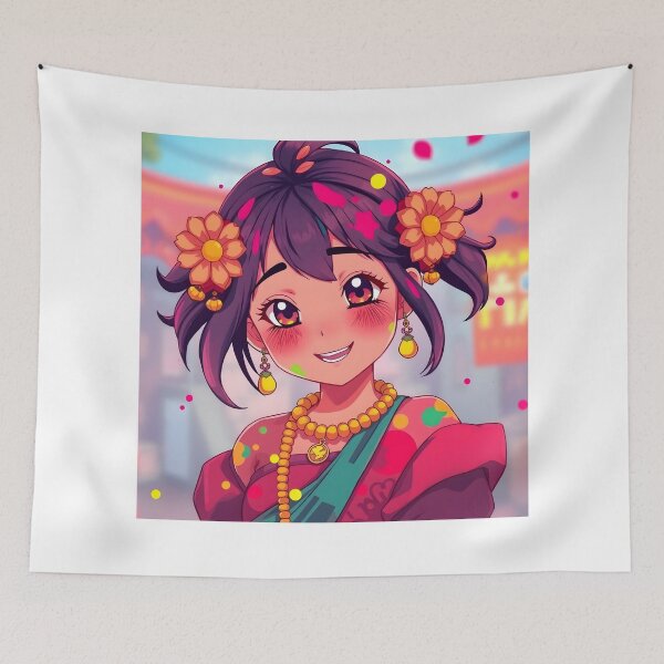 Item preview, Holi Festival Face Colors Sticker designed and sold by Teewave-Ashish.
