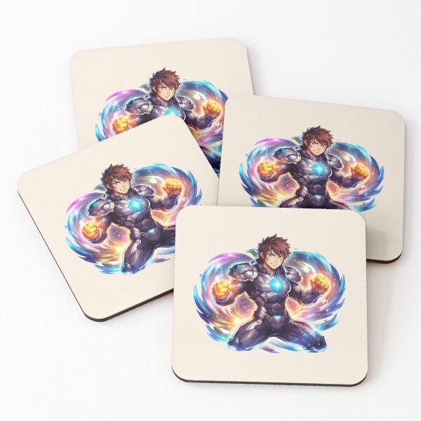 Item preview, Multiverse Hero Squad Leader | Futuristic Superhero Gaming Character | Anime Sci-Fi Action Sticker designed and sold by VectorJoy.