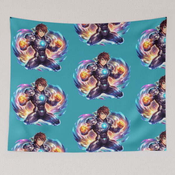 Item preview, Multiverse Hero Squad Leader | Futuristic Superhero Gaming Character | Anime Sci-Fi Action Sticker designed and sold by VectorJoy.