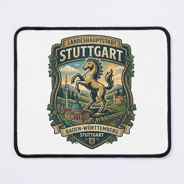 Item preview, Stuttgart Germany City Crest Vintage Horse Emblem designed and sold by k3rstman1.