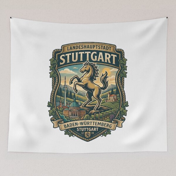 Item preview, Stuttgart Germany City Crest Vintage Horse Emblem designed and sold by k3rstman1.