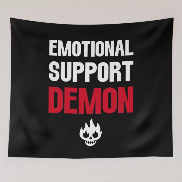 Item preview, Emotional Support Demon funny supernatural demon humor spn designed and sold by Say It With Ink.