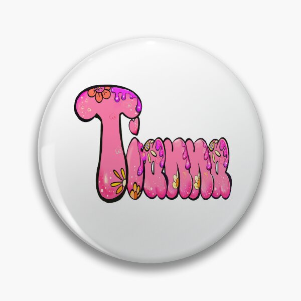 Item preview, Tianna Name - Pink Floral Bubble Letter Aesthetic Retro Boho personalized Design designed and sold by Artonmytee.