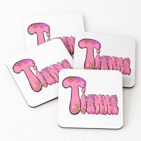 Item preview, Tianna Name - Pink Floral Bubble Letter Aesthetic Retro Boho personalized Design designed and sold by Artonmytee.