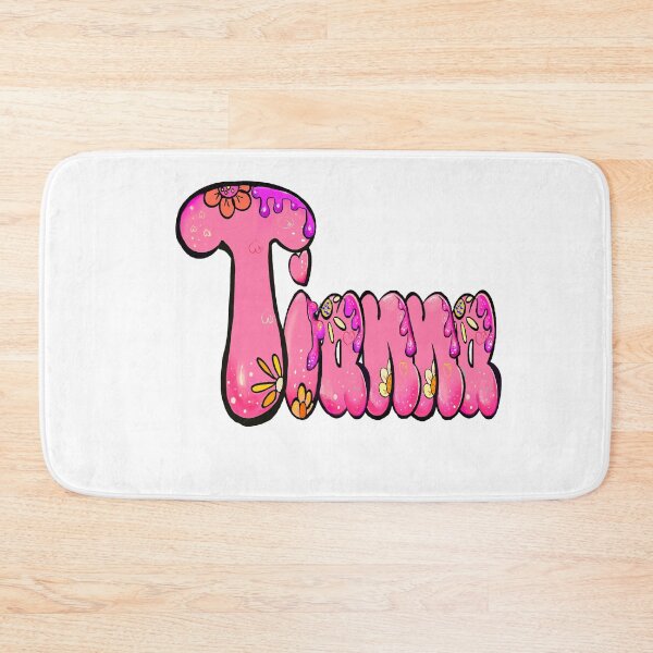 Item preview, Tianna Name - Pink Floral Bubble Letter Aesthetic Retro Boho personalized Design designed and sold by Artonmytee.