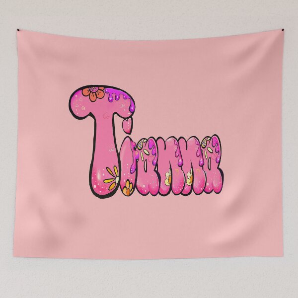 Item preview, Tianna Name - Pink Floral Bubble Letter Aesthetic Retro Boho personalized Design designed and sold by Artonmytee.