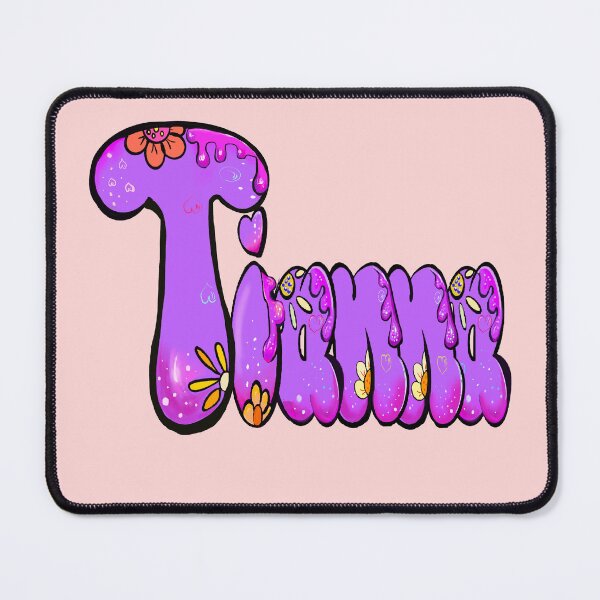 Item preview, Tianna Name - purple Floral Bubble Letter Aesthetic Retro Boho personalized Design designed and sold by Artonmytee.