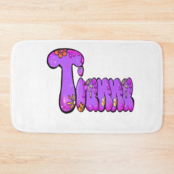 Item preview, Tianna Name - purple Floral Bubble Letter Aesthetic Retro Boho personalized Design designed and sold by Artonmytee.