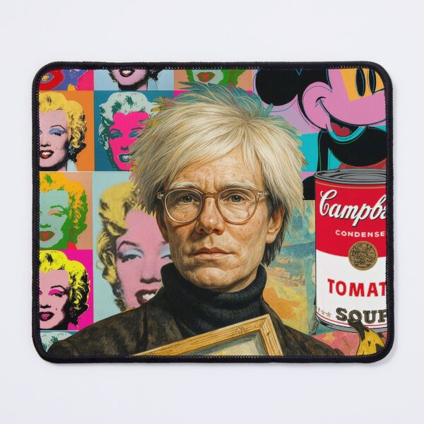 Item preview, Andy Warhol Portrait Oil Painting designed and sold by Jessica Levaton.