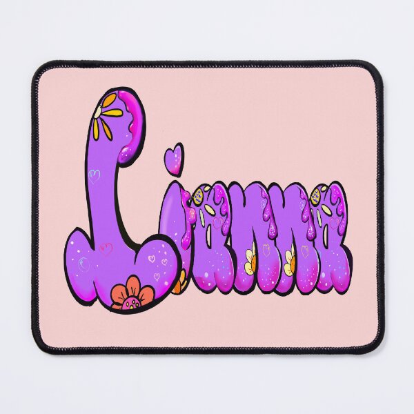 Item preview, Lianna Name - purple Floral Bubble Letter Aesthetic Retro Boho personalized Design designed and sold by Artonmytee.