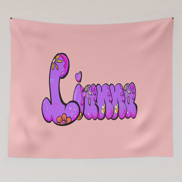 Item preview, Lianna Name - purple Floral Bubble Letter Aesthetic Retro Boho personalized Design designed and sold by Artonmytee.
