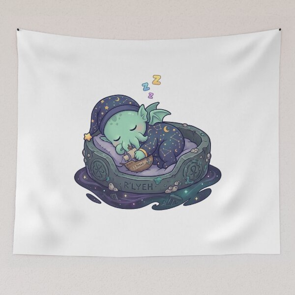 Item preview, Kawaii Cthulhu Sleeping The Great Sleeper designed and sold by k3rstman1.