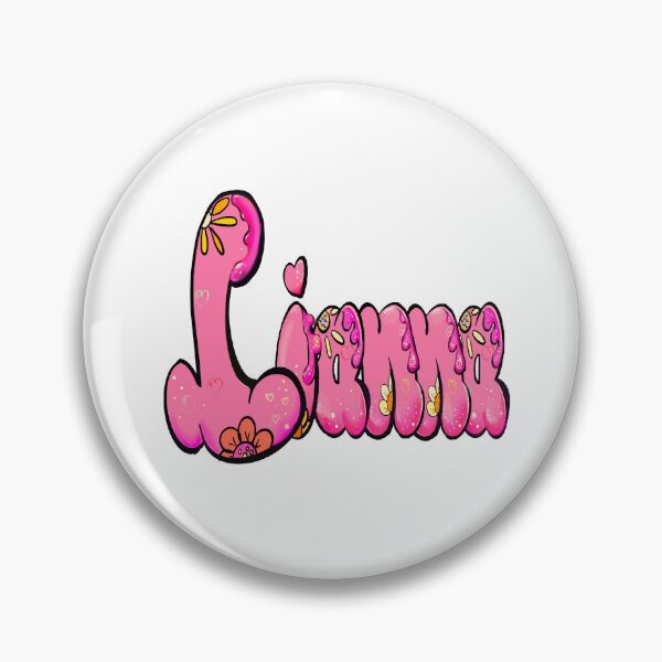 Item preview, Lianna Name - Pink Floral Bubble Letter Aesthetic Retro Boho personalized Design designed and sold by Artonmytee.