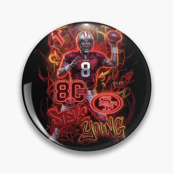 Item preview, Steve Young San Francisco Football Legend - Neon Graffiti Street Art designed and sold by keythxctrs.