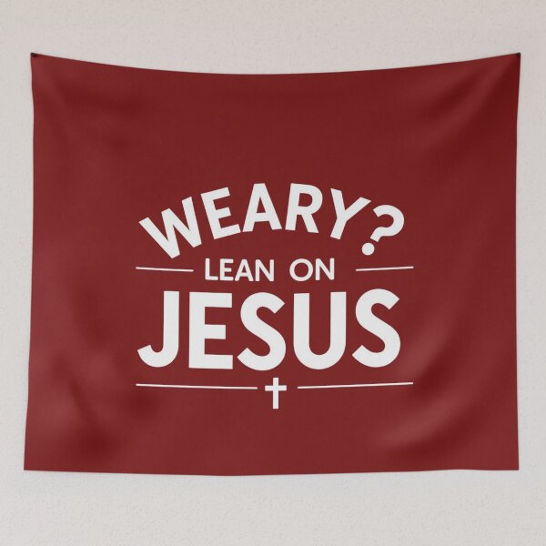 Item preview, Weary? Lean on Jesus | Faith & Reflection designed and sold by HopeFilled Ink.
