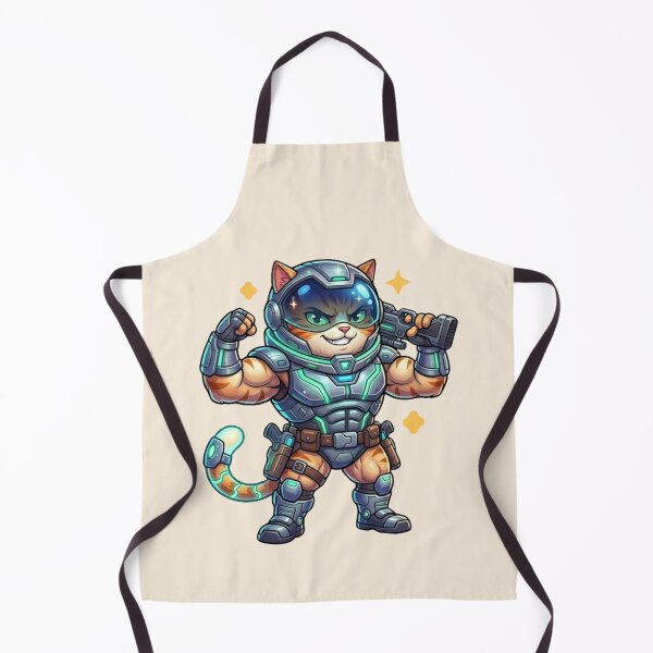 Item preview, Buff Space Cat Mercenary | Funny Muscular Cat Gamer Meme | Space Warrior Animal Sticker designed and sold by VectorJoy.