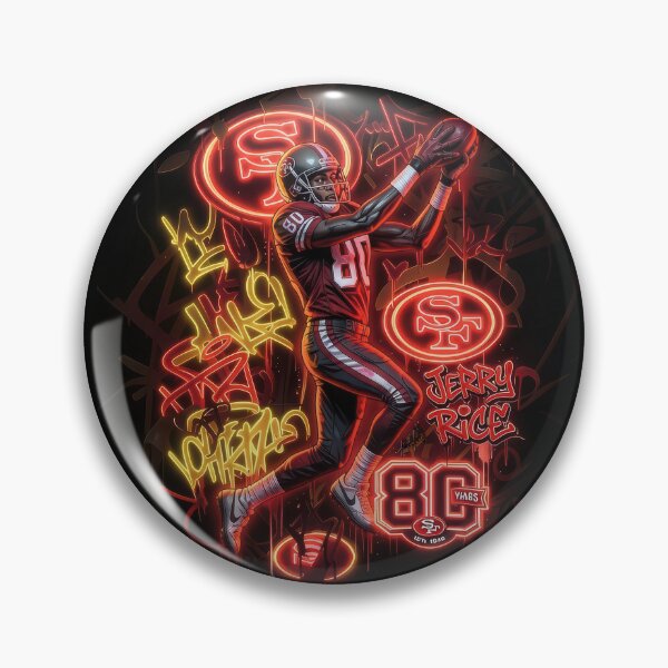 Item preview, Jerry Rice San Francisco Football Legend - Neon Graffiti Street Art designed and sold by keythxctrs.