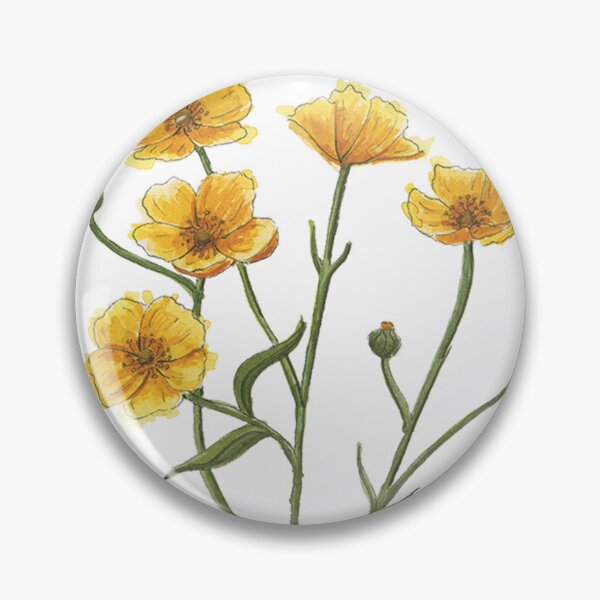 Item preview, Buttercup Watercolor Flowers  designed and sold by NaughtyFlorals.