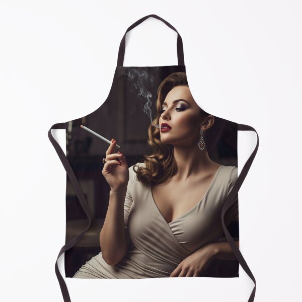 Item preview, Elegant Femme Fatale Smoking Cigarette Vintage Glam Portrait. designed and sold by Spark2Seduction.