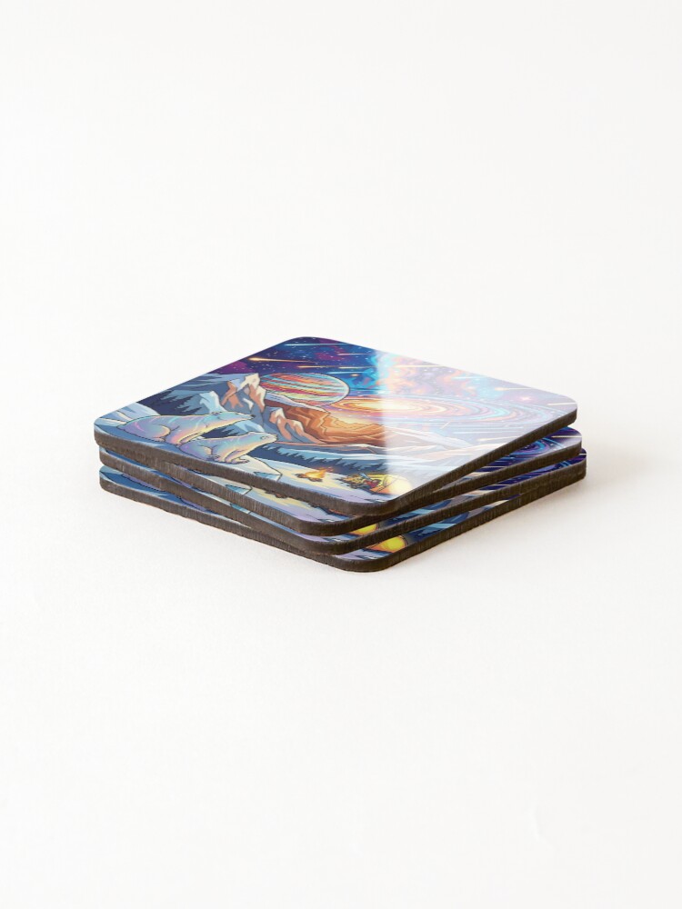 Thumbnail 4 of 5, Coasters (Set of 4), Beautiful sky designed and sold by Runglavan.