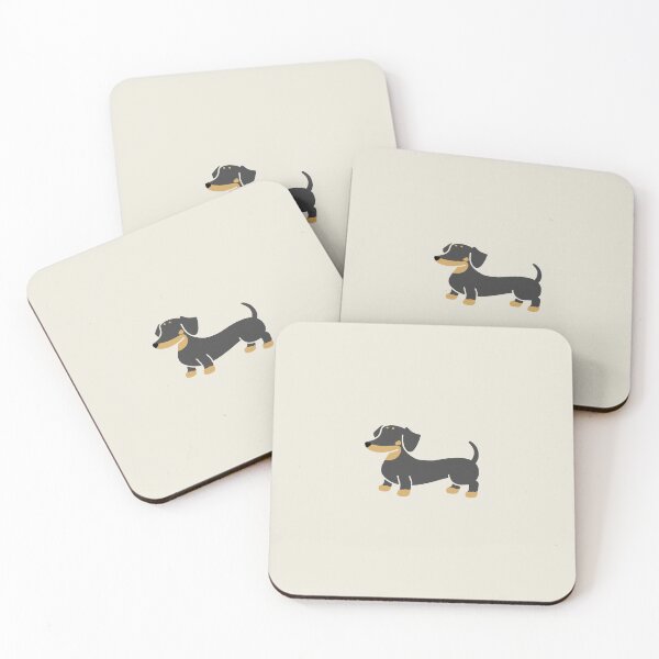 Item preview, Adorable Smooth Black and Tan Dachshund Sausage Dog Silhouette designed and sold by Laura Deakin Artist.