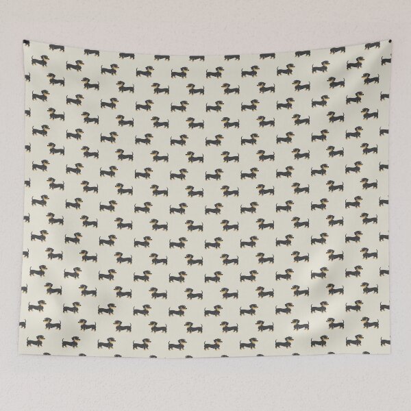 Item preview, Adorable Smooth Black and Tan Dachshund Sausage Dog Silhouette designed and sold by Laura Deakin Artist.