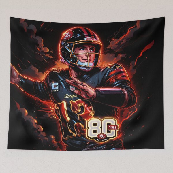 Item preview, San Francisco Football Quarterback #13 - Neon Faithful - 80 Years Anniversary designed and sold by keythxctrs.