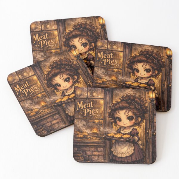 Item preview, Chibi Mrs Lovett Gothic Baker Cute Horror | Spooky Cute Pie Shop Dark Victorian Aesthetic designed and sold by InkAndGloom.