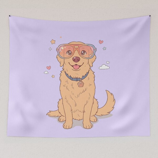 Item preview, Cute Dog with Glasses Kawaii Aesthetic designed and sold by LMDIGITAL6.