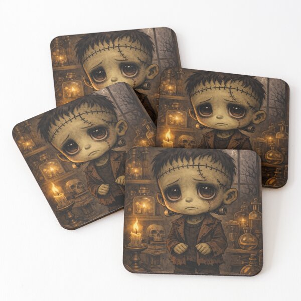 Item preview, Chibi Frankenstein Gothic Cute Monster | Spooky Cute Classic Horror Creature Dark Kawaii Art designed and sold by InkAndGloom.
