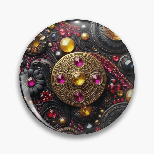 Artikelvorschau, Aufwendiges Steampunk-Filigran mit purpurroten und goldenen Edelsteinen entworfen und verkauft von KingRito.