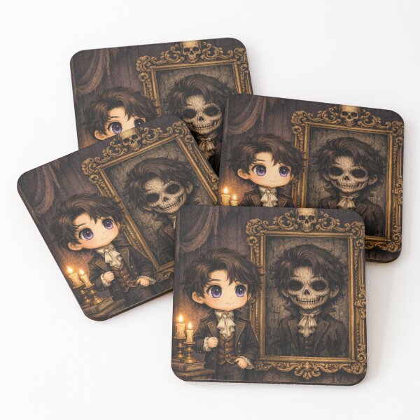 Item preview, Chibi Dorian Gray Gothic Portrait Cute Horror | Dark Academia Spooky Cute Victorian Aesthetic designed and sold by InkAndGloom.