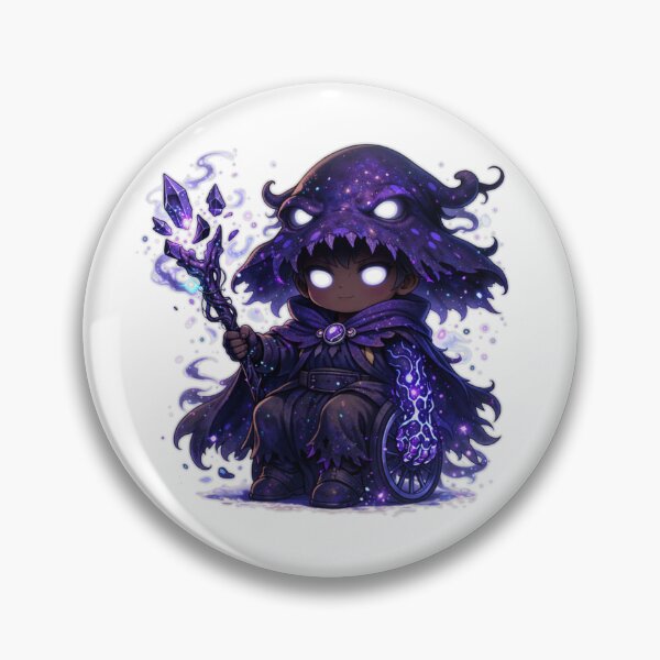 Item preview, Void Shadow Mage – Inclusive Chibi Wizard with Arcane Prosthetic Arm designed and sold by ITSimagination.