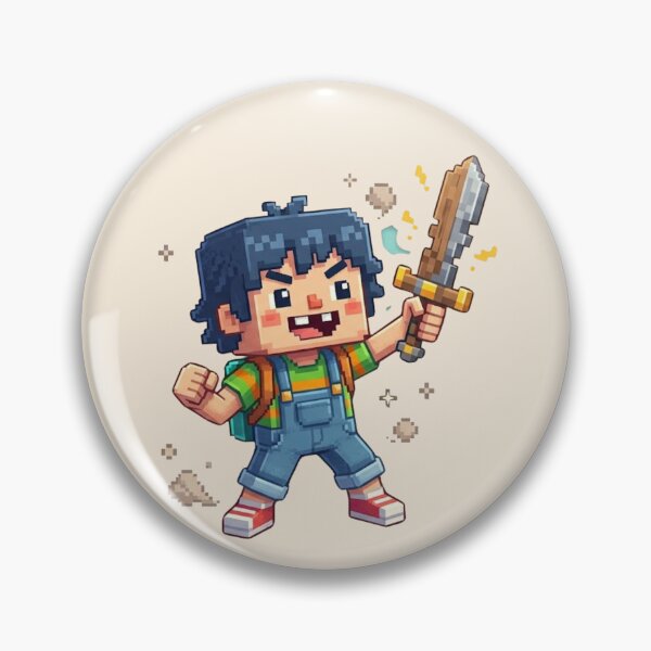 Item preview, Block World Legend Kid | Pixel Game Meme Avatar | Funny Roblox Style Gaming Sticker designed and sold by VectorJoy.