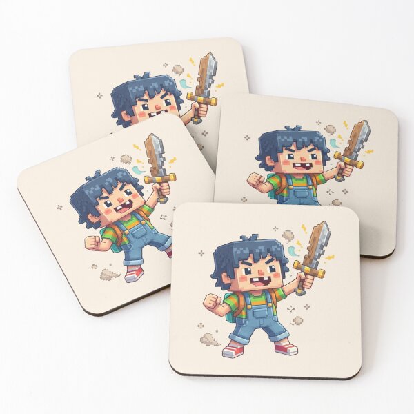 Item preview, Block World Legend Kid | Pixel Game Meme Avatar | Funny Roblox Style Gaming Sticker designed and sold by VectorJoy.