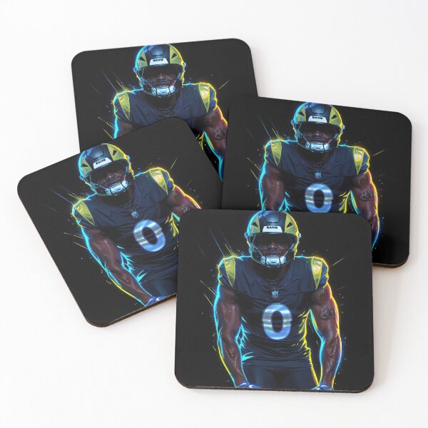 Item preview, LA Football Powerhouse - Neon Knight #0 - Electric Gold & Blue designed and sold by keythxctrs.