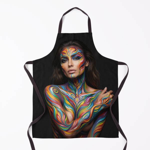 Item preview, Vibrant Abstract Body Paint Portrait Colour Flow Design designed and sold by ArtComixHaven.