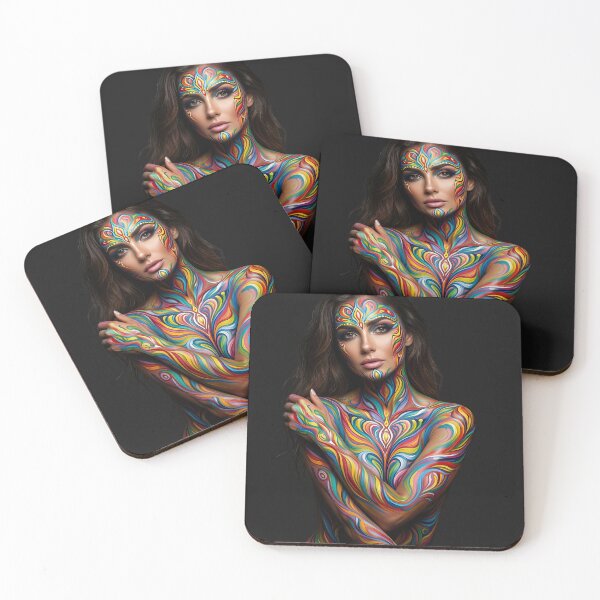 Item preview, Surreal Digital Face Mask Code Glitch Portrait Design designed and sold by ArtComixHaven.