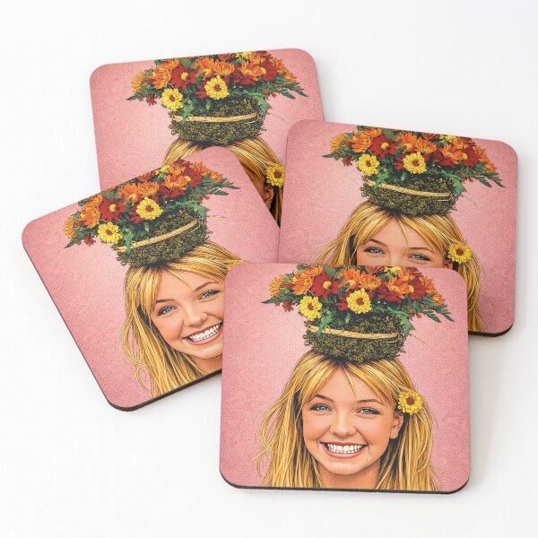 Item preview, Young and trendy Britney Spears, with flowers (fan art) designed and sold by PopCultureAndStuff.