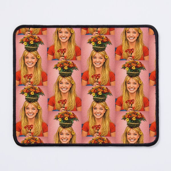 Item preview, Young and trendy Britney Spears, with flowers (fan art) designed and sold by PopCultureAndStuff.