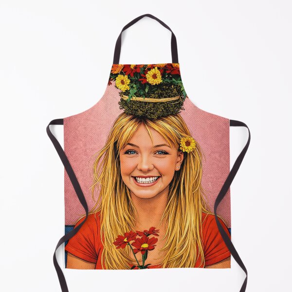 Item preview, Young and trendy Britney Spears, with flowers (fan art) designed and sold by PopCultureAndStuff.