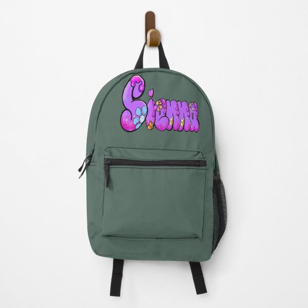 Item preview, Sienna name personalized in cute purple bubble letters with flowers designed and sold by Artonmytee.