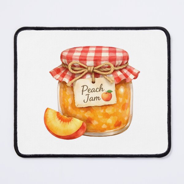 Item preview, Watercolor Peach Jam Jar with a Slice of Peach  designed and sold by silviaol.